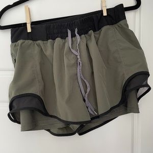 Olive Green Sports Shorts